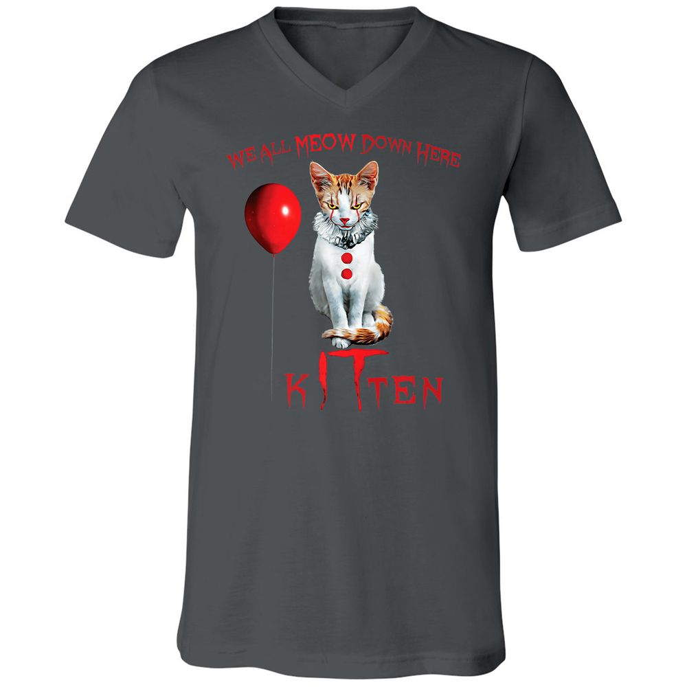 Unisex V-Neck T-Shirt - TNHZ7U8B - Asphalt - 12