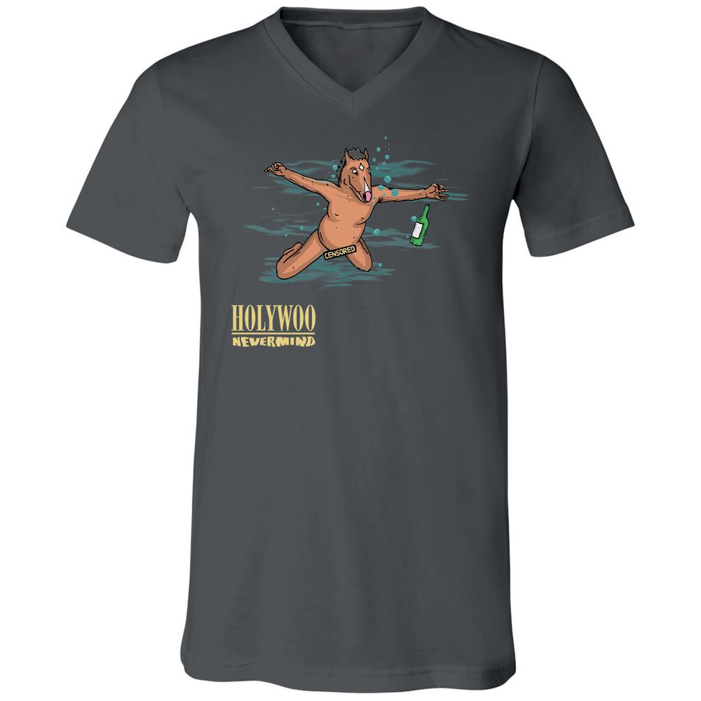 Unisex V-Neck T-Shirt - 3GDG4NA3 - Asphalt - 12