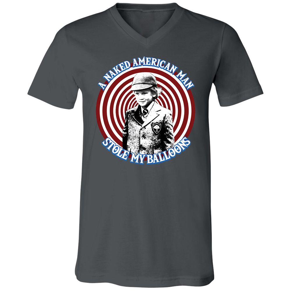 Unisex V-Neck T-Shirt - 4D6L6H9G - Asphalt - 12