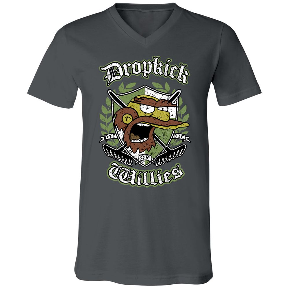 Unisex V-Neck T-Shirt - JCDJKW8U - Asphalt - 12