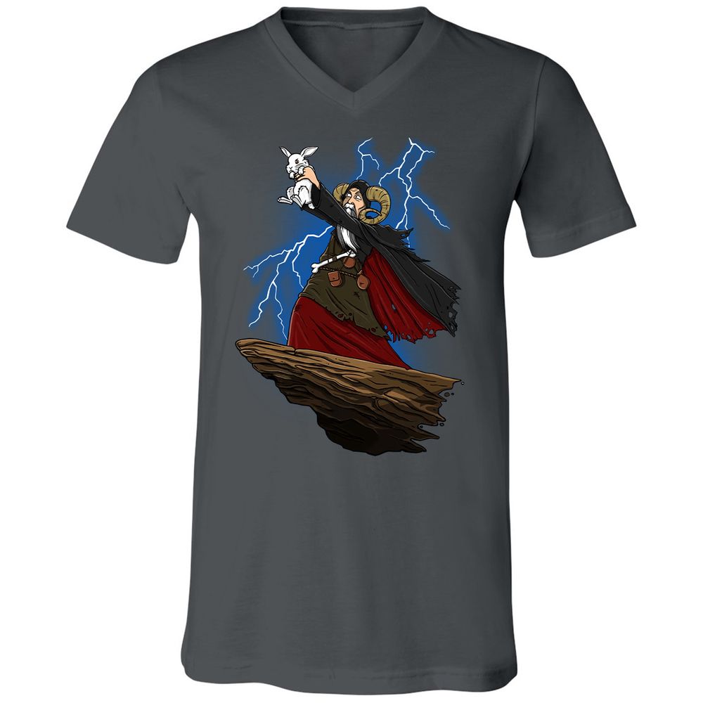 Unisex V-Neck T-Shirt - EZUXKW6N - Asphalt - 12