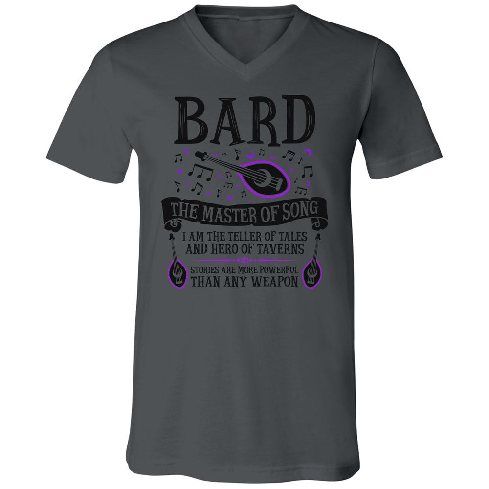 Unisex V-Neck T-Shirt - JTAYL1KX - Asphalt - 12