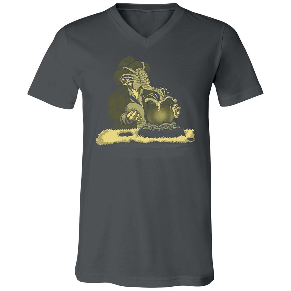 Unisex V-Neck T-Shirt - 33Q1ERK5 - Asphalt - 12