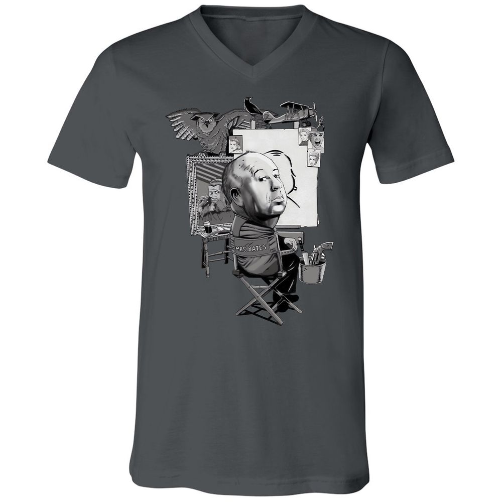 Unisex V-Neck T-Shirt - X8X2TV93 - Asphalt - 12