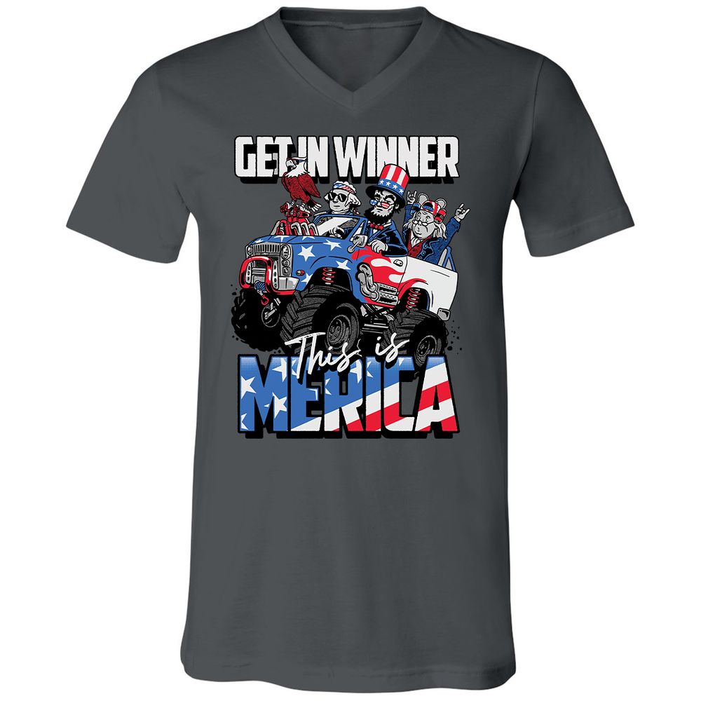 Unisex V-Neck T-Shirt - N9Q2Z1DL - Asphalt - 12