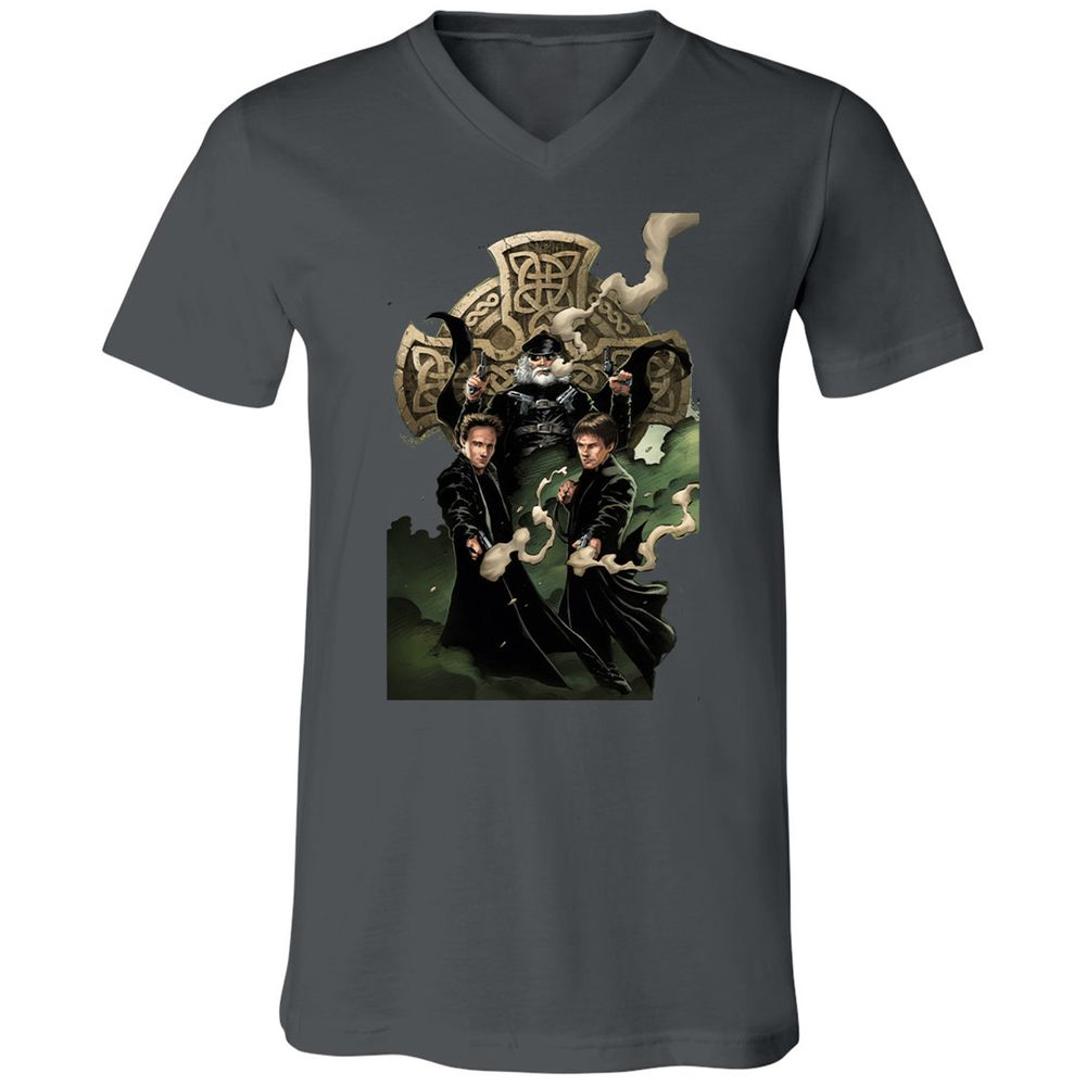 Unisex V-Neck T-Shirt - 6LBP9EX1 - Asphalt - 12
