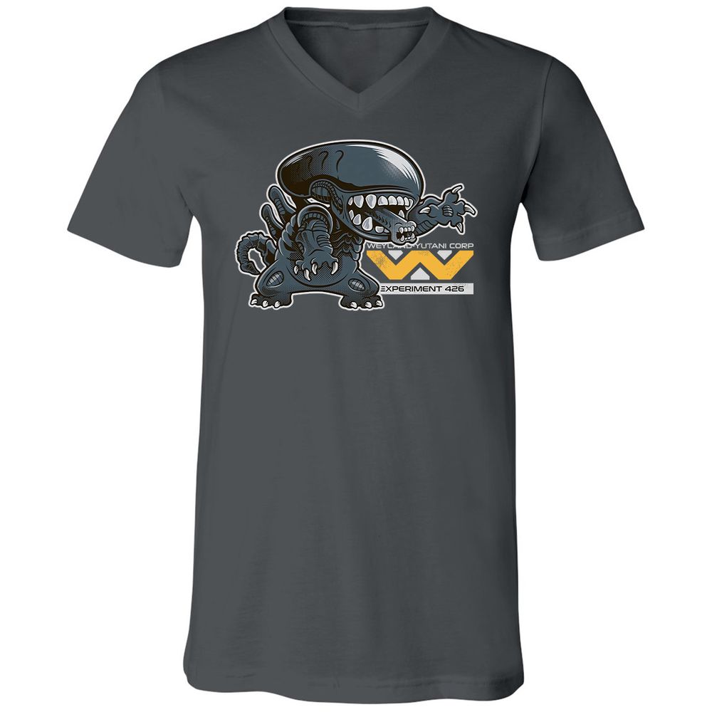 Unisex V-Neck T-Shirt - B9WFPEJF - Asphalt - 12