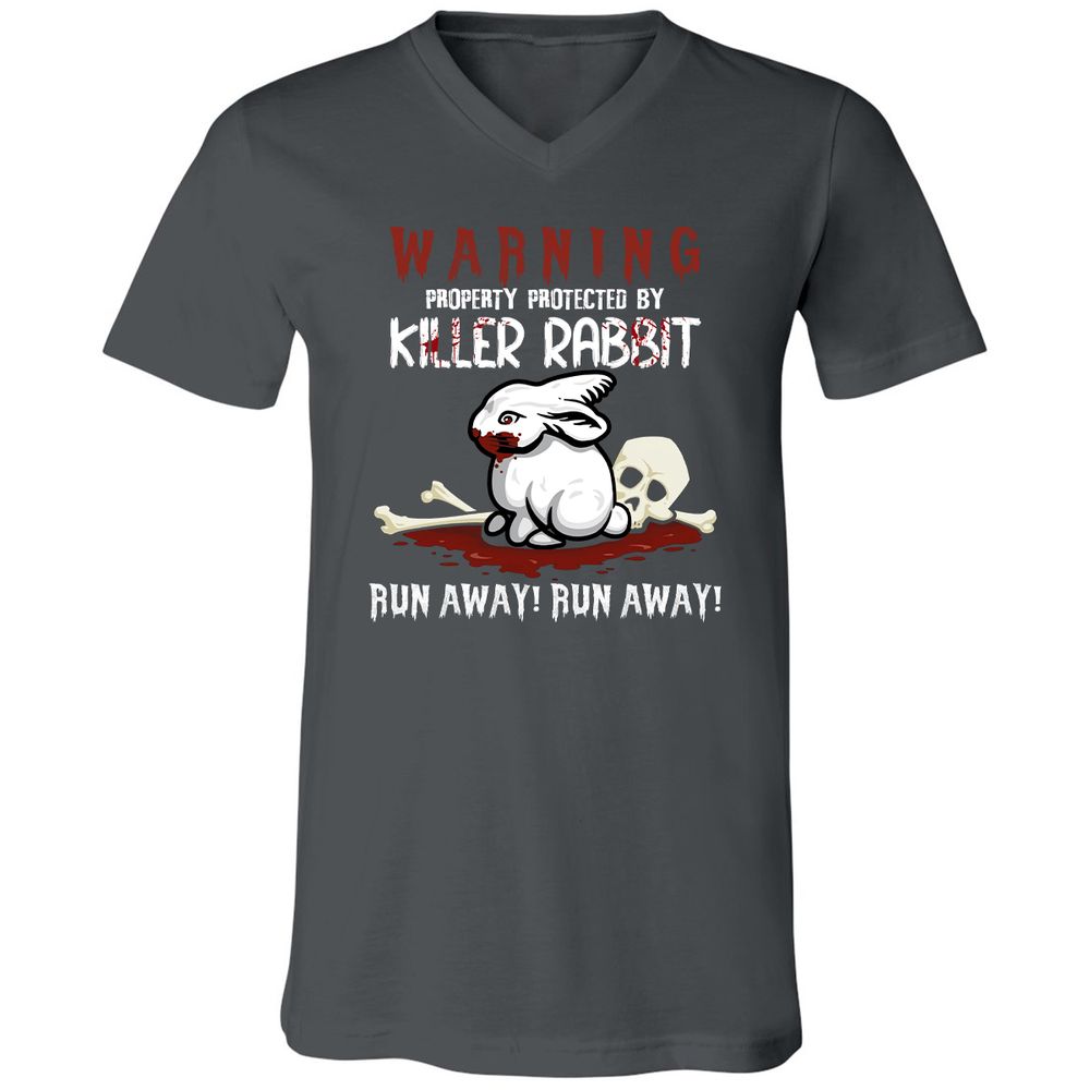 Unisex V-Neck T-Shirt - PWJBPH3J - Asphalt - 12