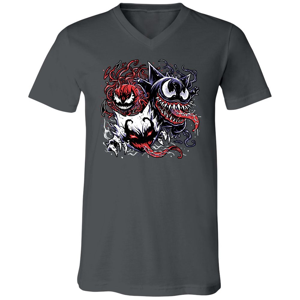 Unisex V-Neck T-Shirt - SDHWQ7HV - Asphalt - 12