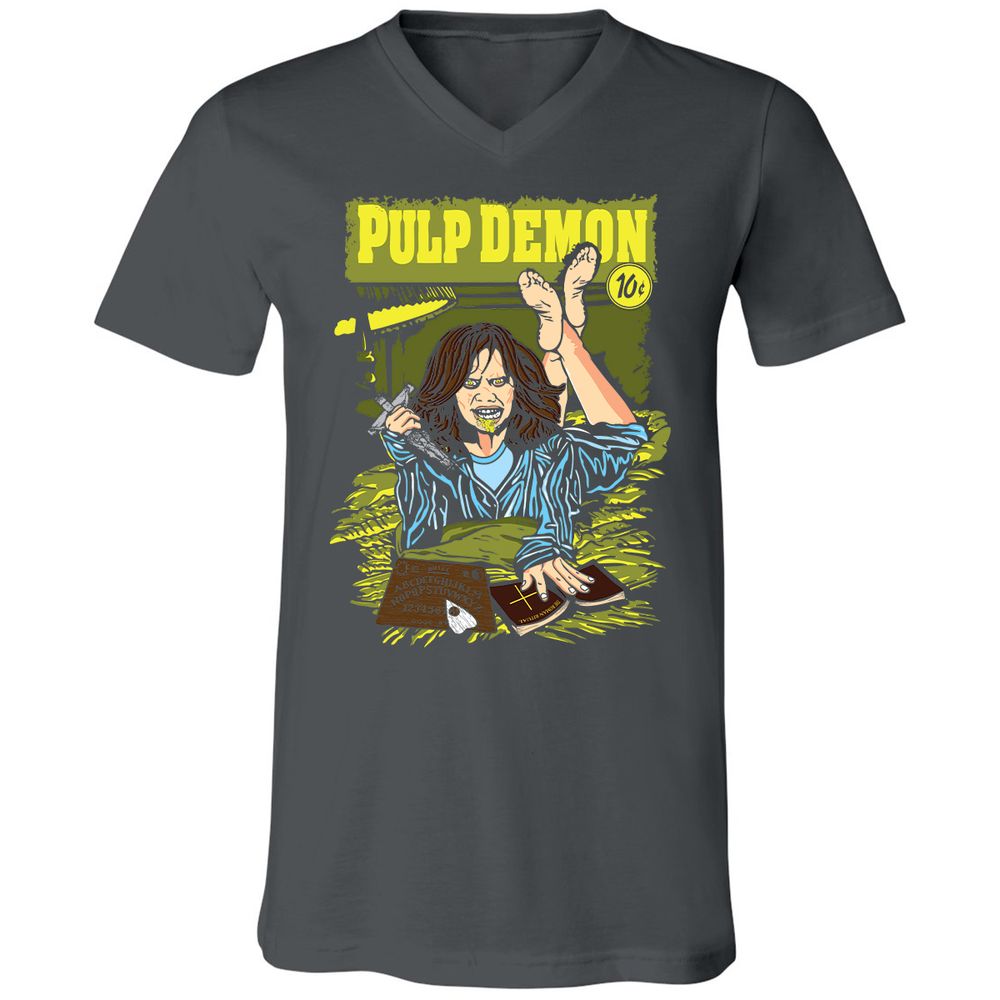 Unisex V-Neck T-Shirt - 51NCX2B6 - Asphalt - 12