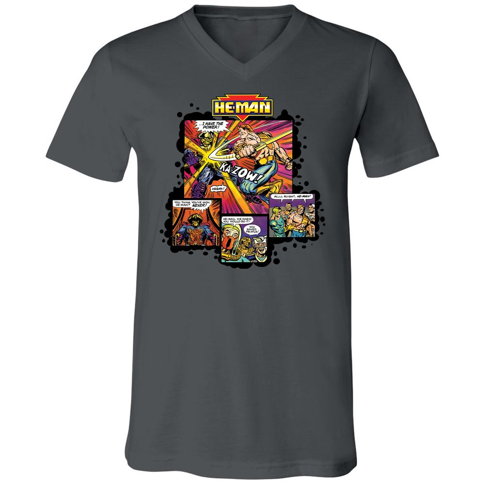 Unisex V-Neck T-Shirt - NCRB7UHX - Asphalt - 12