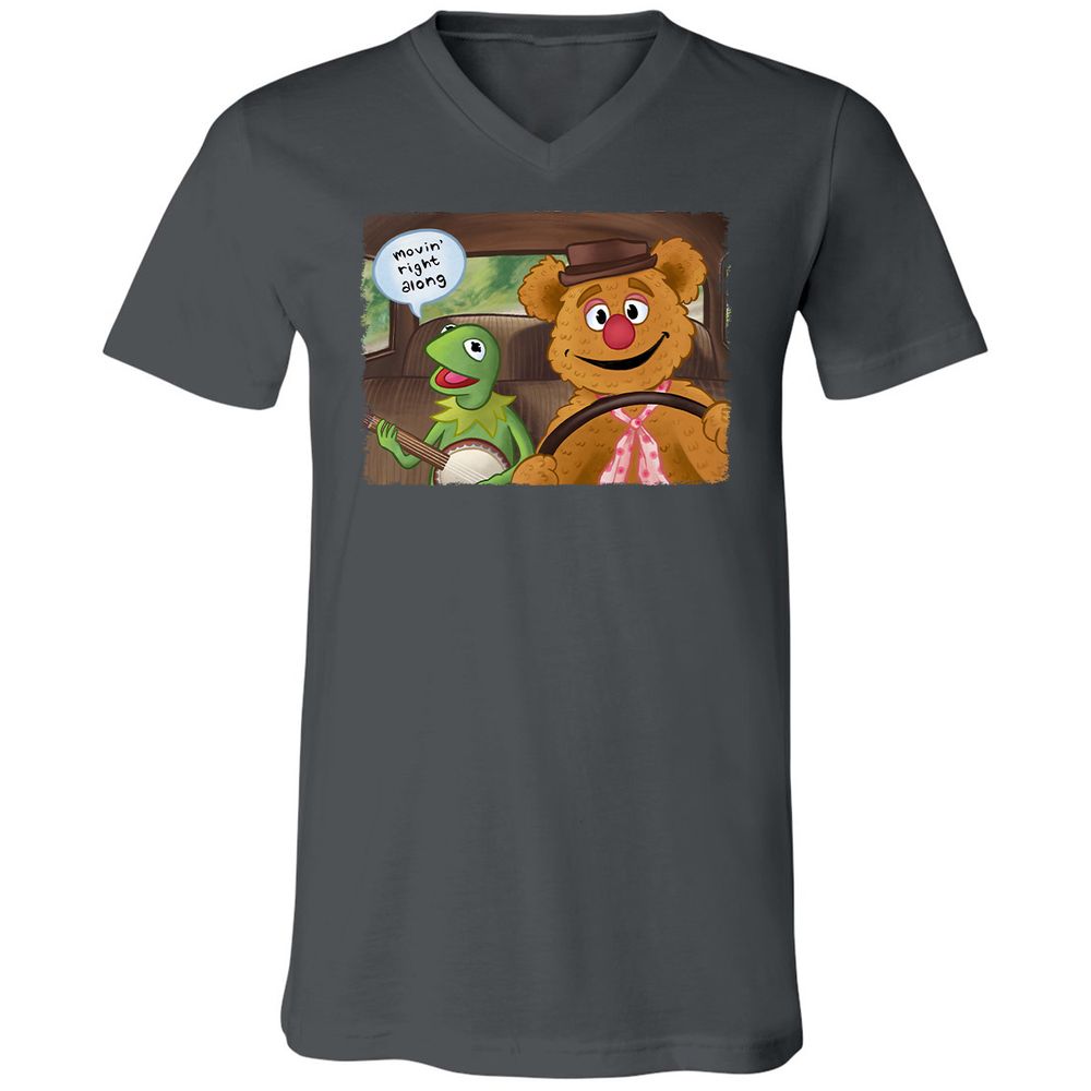 Unisex V-Neck T-Shirt - 3V6A45SJ - Asphalt - 12