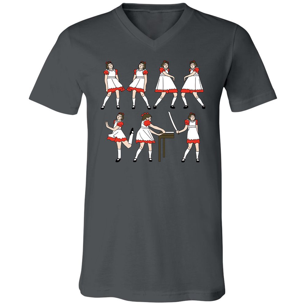 Unisex V-Neck T-Shirt - TVJDPEMT - Asphalt - 12