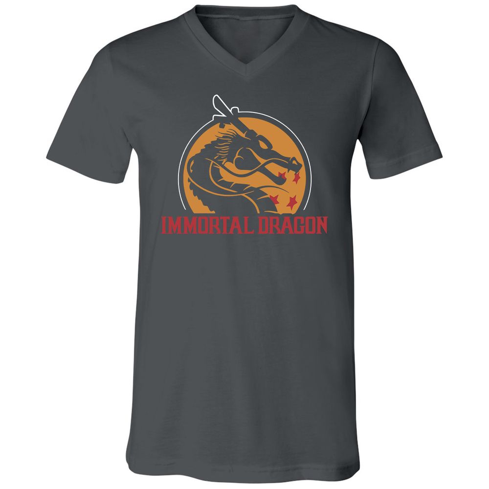 Unisex V-Neck T-Shirt - 958MAFT5 - Asphalt - 12