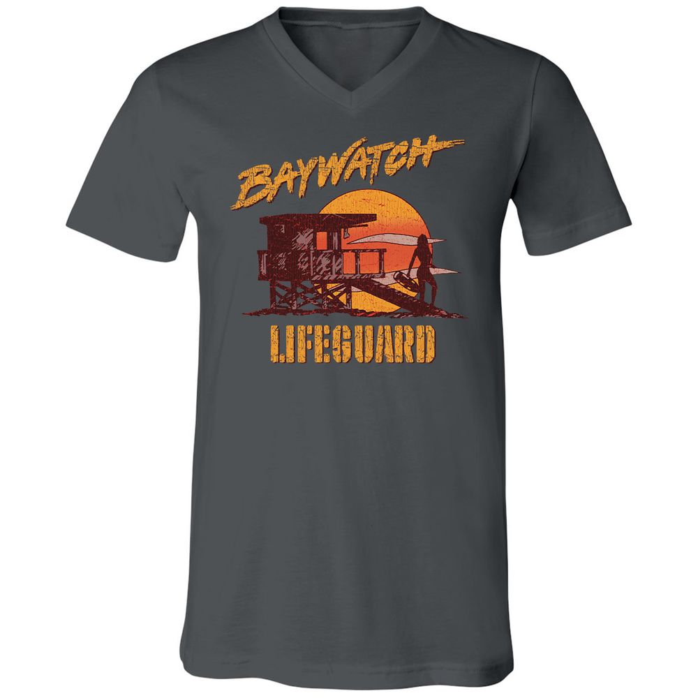 Unisex V-Neck T-Shirt - UXSYPVSZ - Asphalt - 12