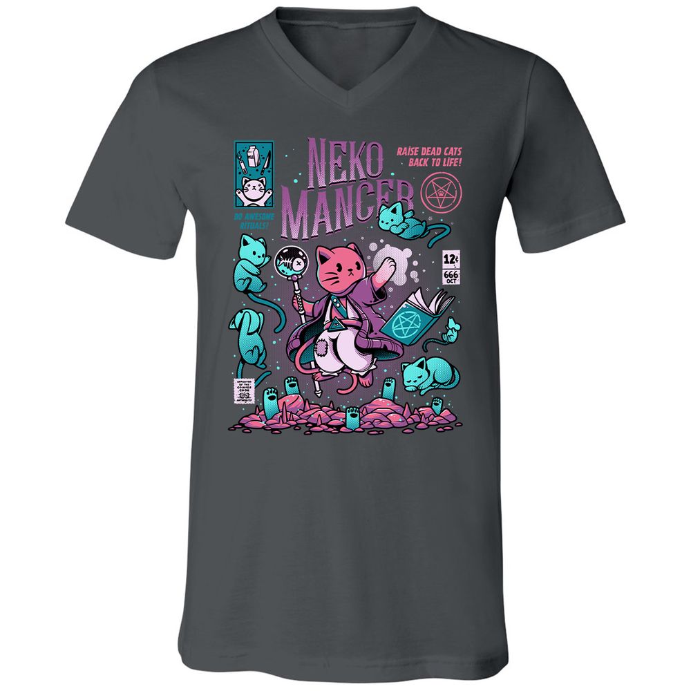 Unisex V-Neck T-Shirt - 1U1A5B9E - Asphalt - 12