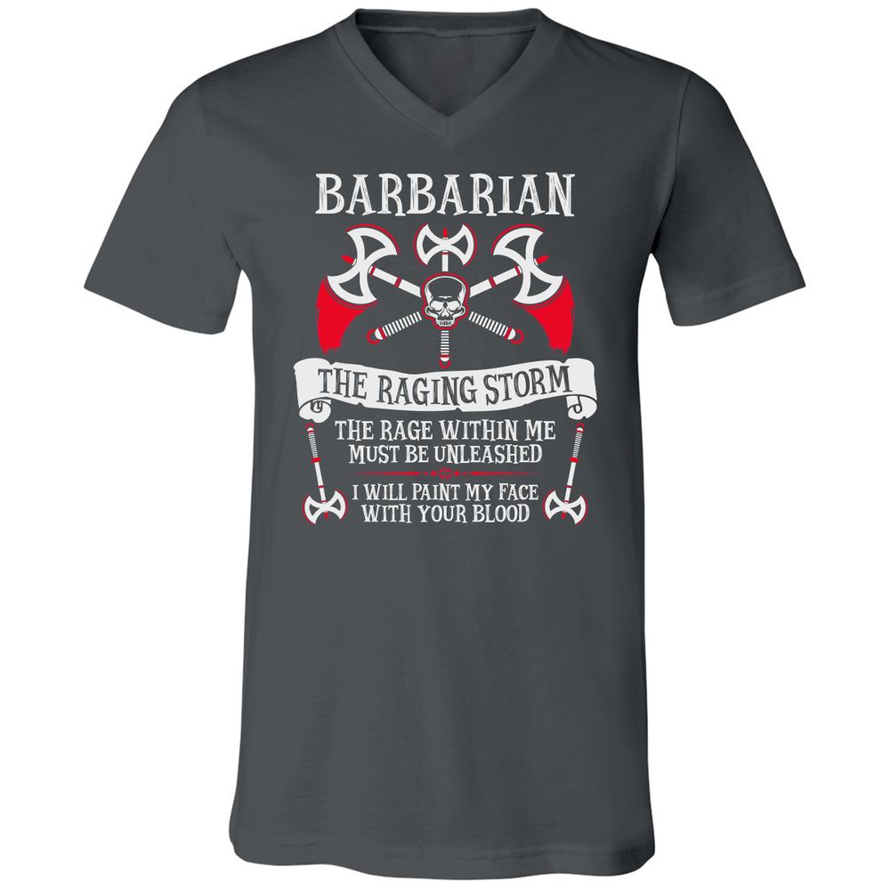 Unisex V-Neck T-Shirt - 71LJ5MHR - Asphalt - 12