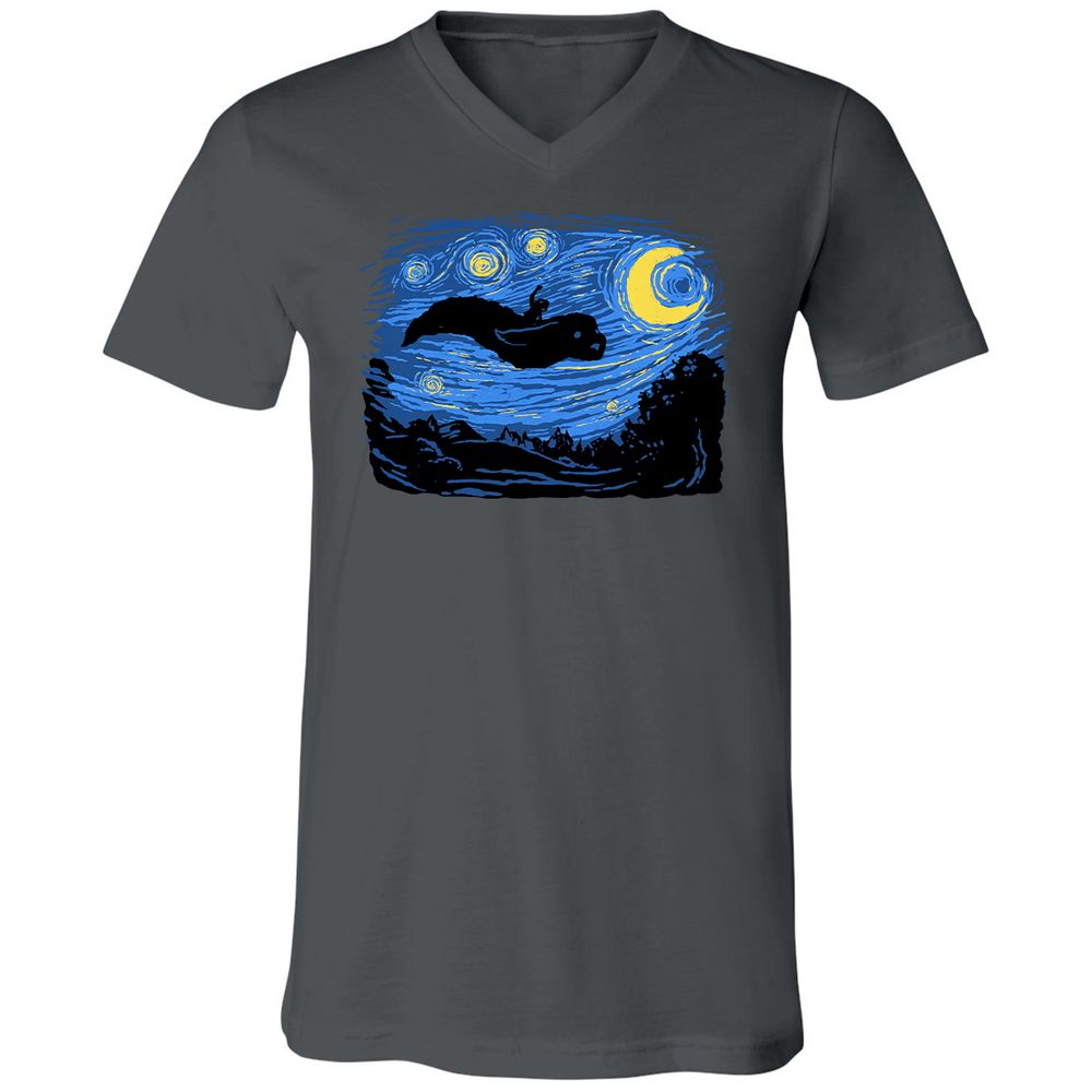 Unisex V-Neck T-Shirt - L2HUX48D - Asphalt - 12