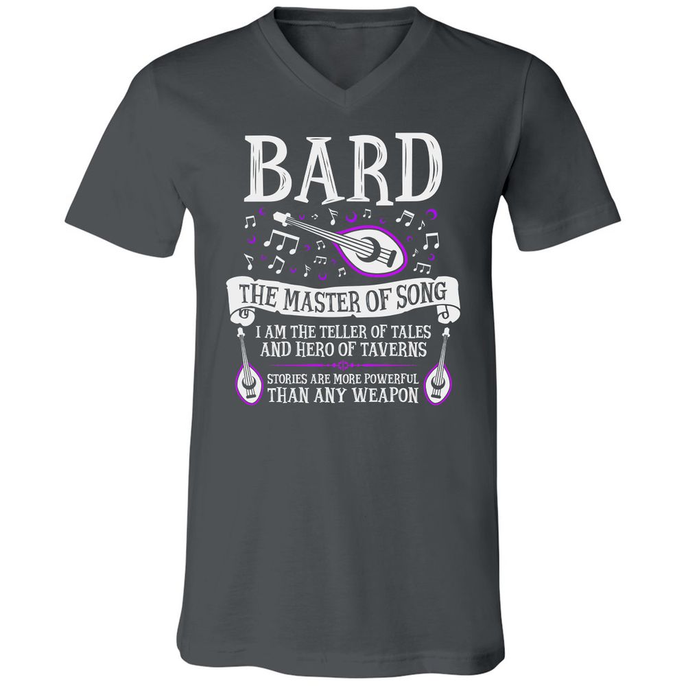 Unisex V-Neck T-Shirt - 5X16LLZN - Asphalt - 12