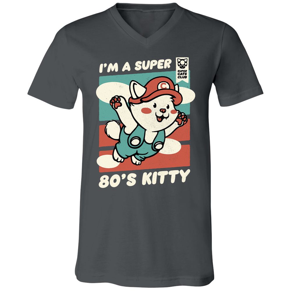 Unisex V-Neck T-Shirt - TG77YGVV - Asphalt - 12