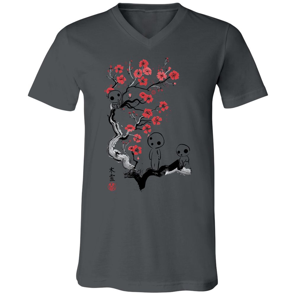 Unisex V-Neck T-Shirt - EQW956J3 - Asphalt - 12