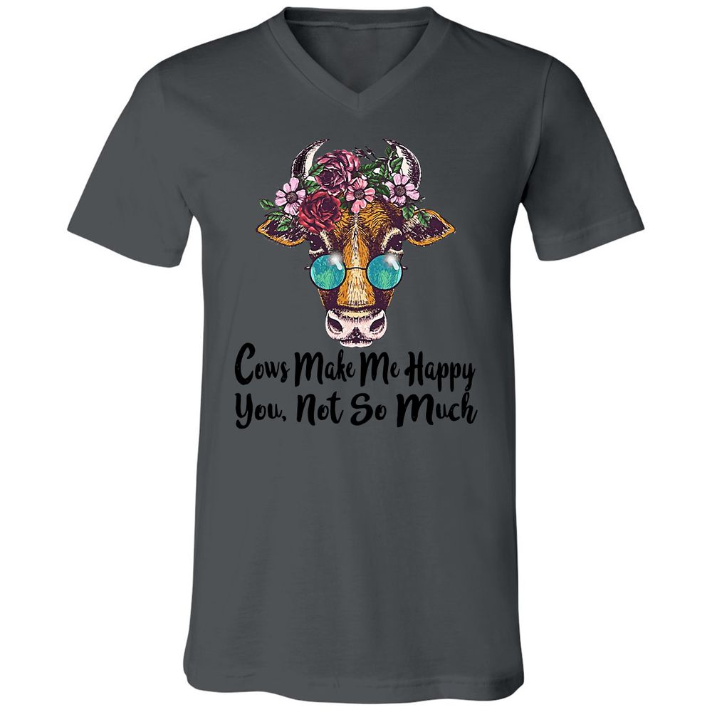 Unisex V-Neck T-Shirt - EK5NPE4F - Asphalt - 12
