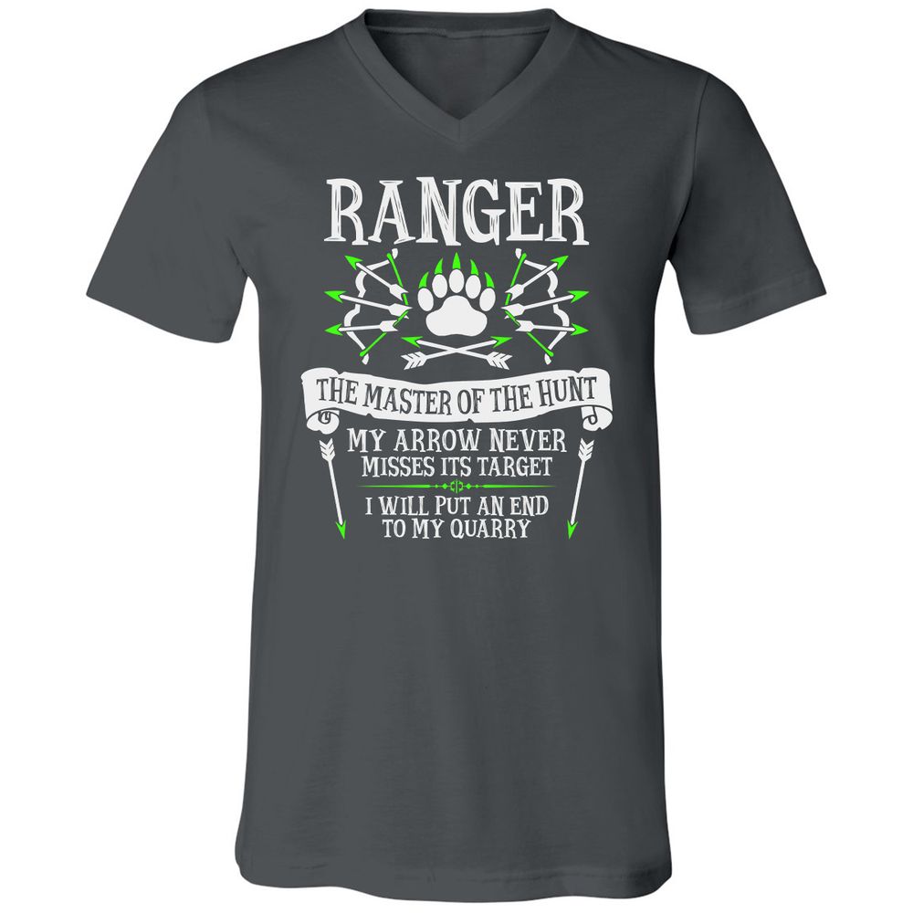 Unisex V-Neck T-Shirt - K3ZMKPL3 - Asphalt - 12