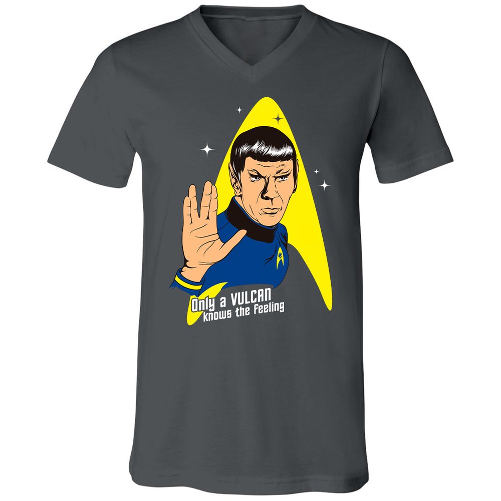 Unisex V-Neck T-Shirt - 9JQPN2ZJ - Asphalt - 12