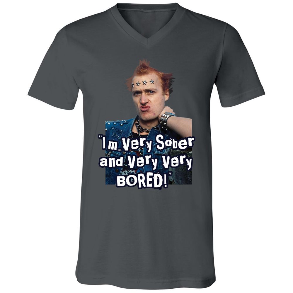 Unisex V-Neck T-Shirt - Y5BDQCVC - Asphalt - 12