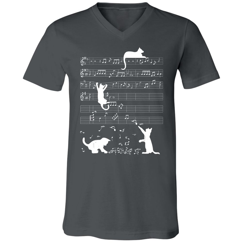 Unisex V-Neck T-Shirt - PDNJ7Z77 - Asphalt - 12