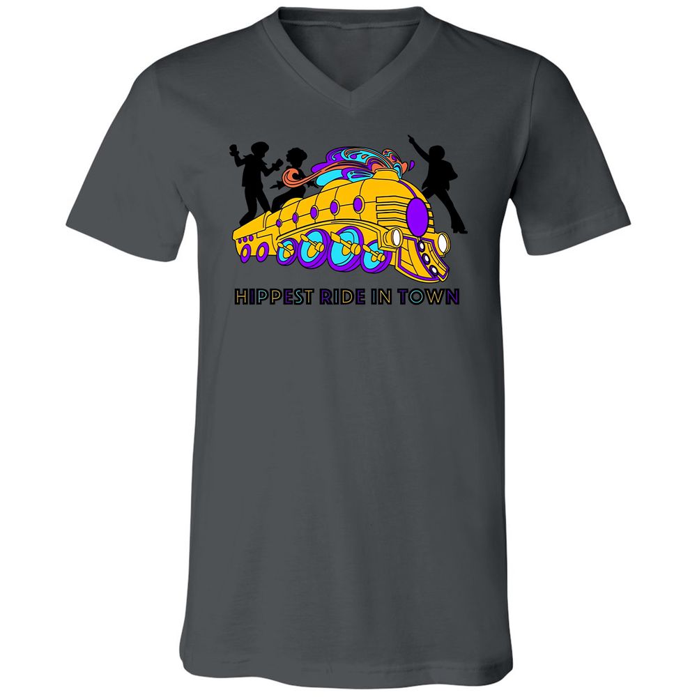Unisex V-Neck T-Shirt - 1S7VDVJG - Asphalt - 12