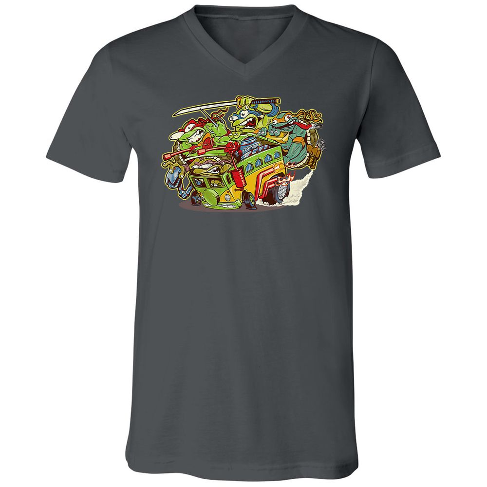 Unisex V-Neck T-Shirt - ASWHLLMW - Asphalt - 12