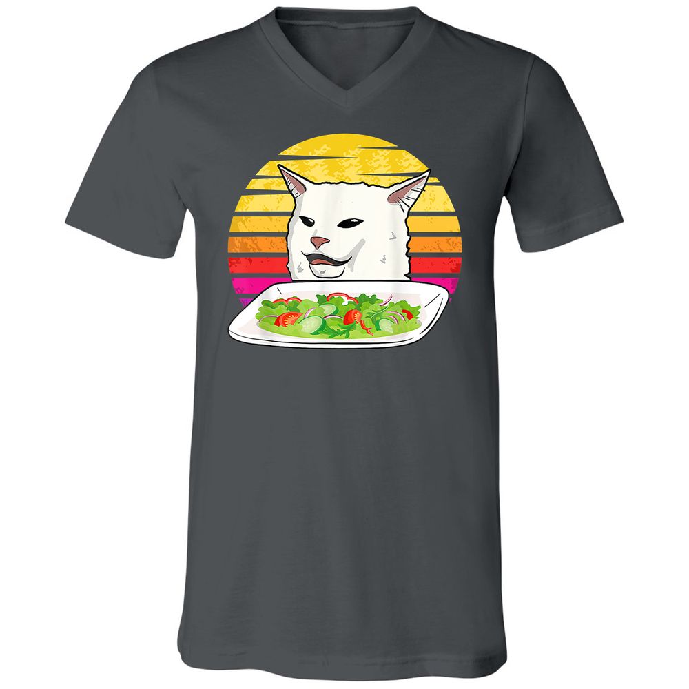 Unisex V-Neck T-Shirt - 3D3DDKXJ - Asphalt - 12