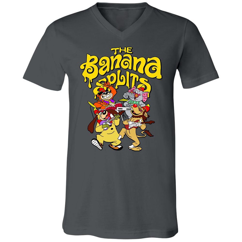 Unisex V-Neck T-Shirt - BZYHEZL2 - Asphalt - 12