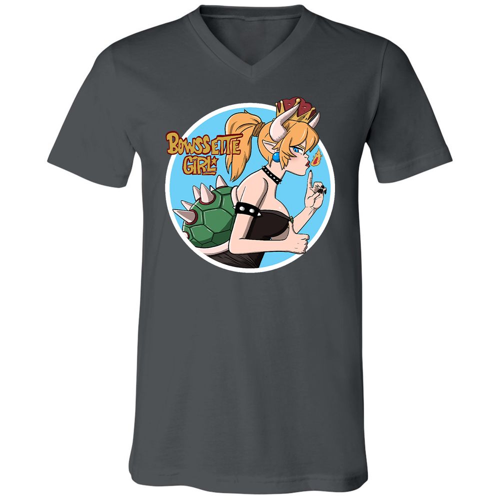 Unisex V-Neck T-Shirt - CZNTBE2B - Asphalt - 12