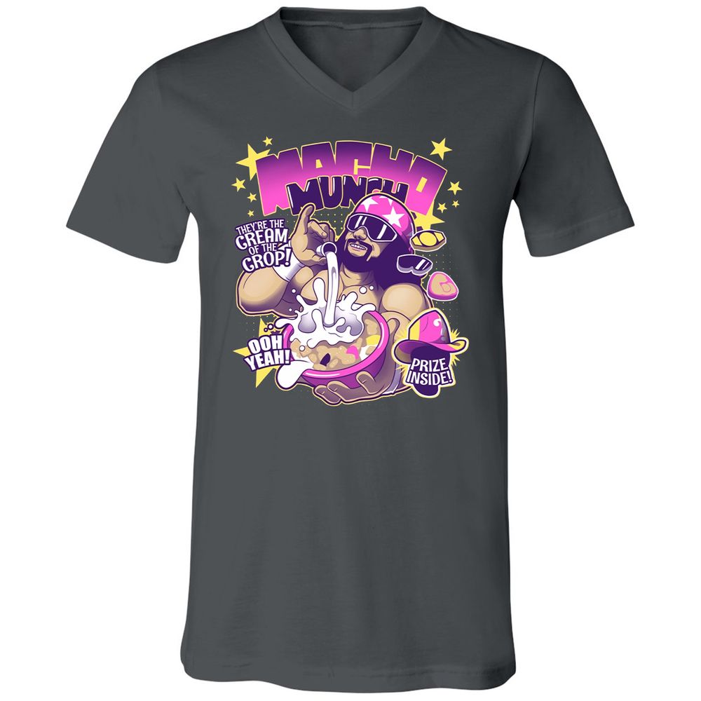 Unisex V-Neck T-Shirt - QRV9Y862 - Asphalt - 12