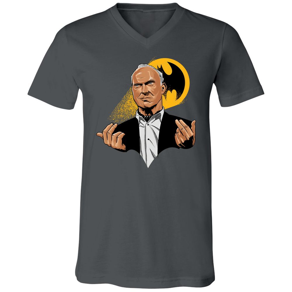 Unisex V-Neck T-Shirt - Q2ZS4ETE - Asphalt - 12