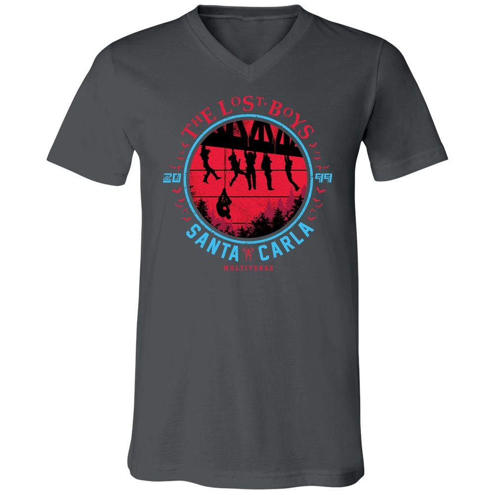 Unisex V-Neck T-Shirt - X2KL9M1C - Asphalt - 12