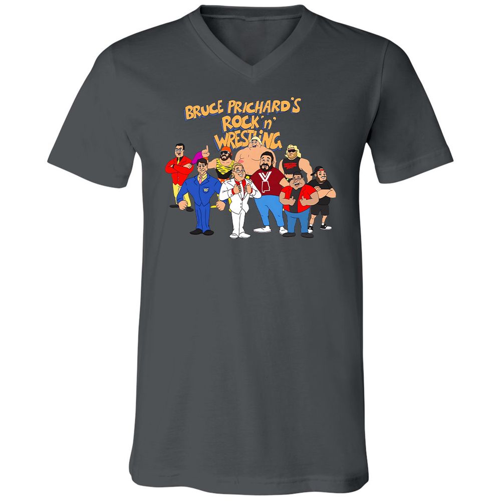 Unisex V-Neck T-Shirt - 6PDSJVES - Asphalt - 12