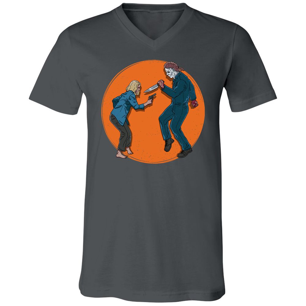 Unisex V-Neck T-Shirt - LCX7PLGK - Asphalt - 12