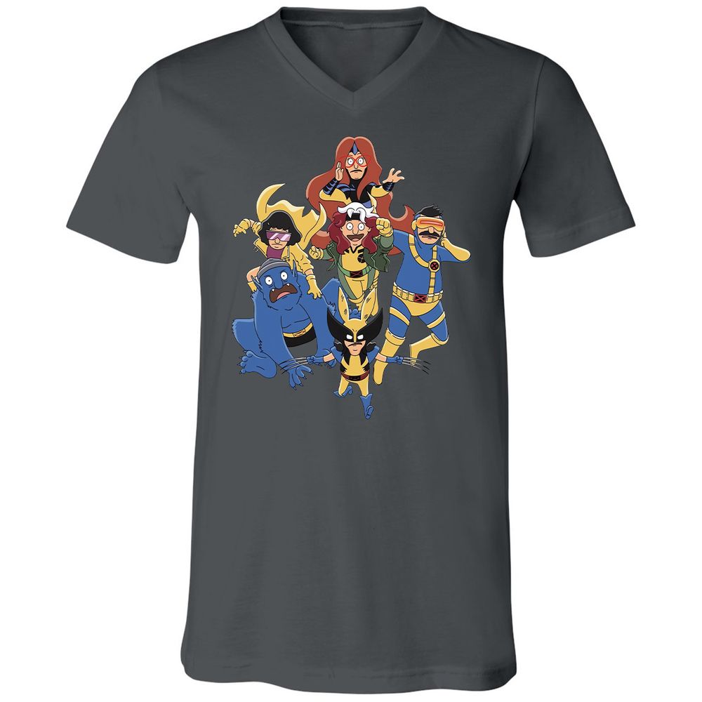 Unisex V-Neck T-Shirt - 7776BKPA - Asphalt - 12