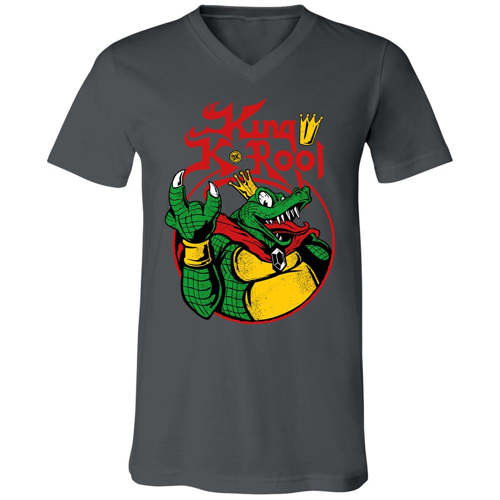 Unisex V-Neck T-Shirt - D4M16Y6M - Asphalt - 12