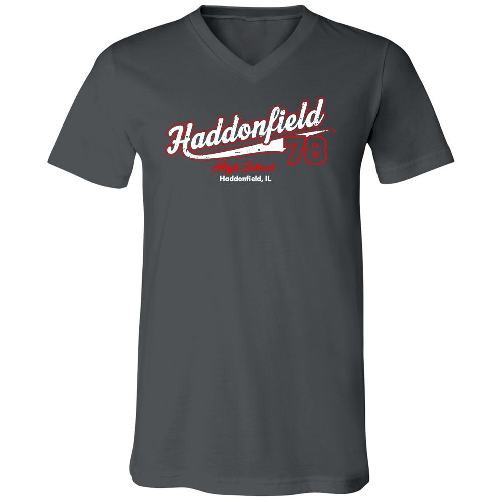 Unisex V-Neck T-Shirt - WZH3D2TD - Asphalt - 12