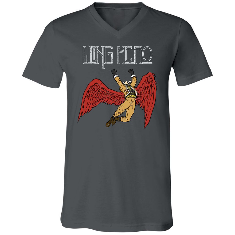Unisex V-Neck T-Shirt - VNZKE7MQ - Asphalt - 12