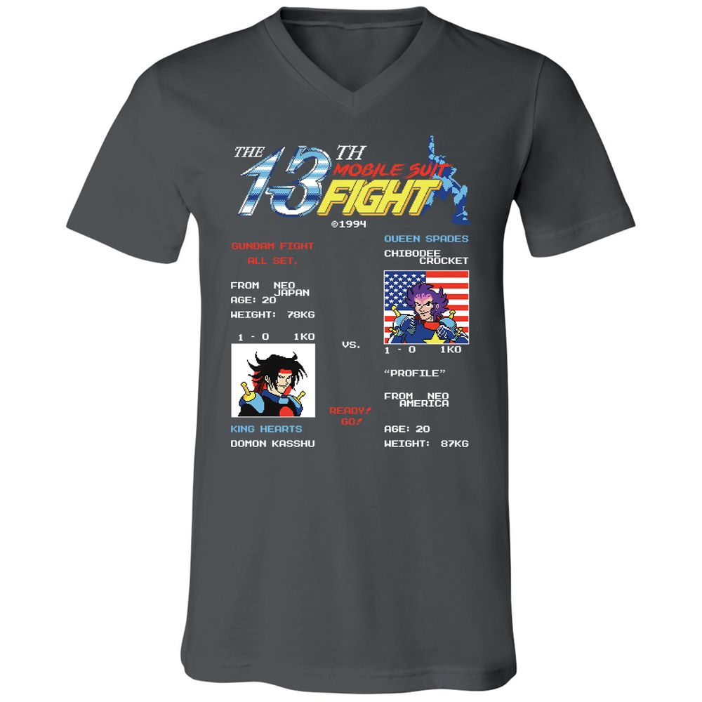 Unisex V-Neck T-Shirt - ENK7DCC1 - Asphalt - 12