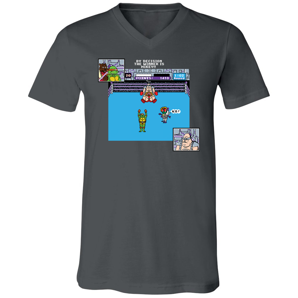 Unisex V-Neck T-Shirt - ARR6DX4W - Asphalt - 12