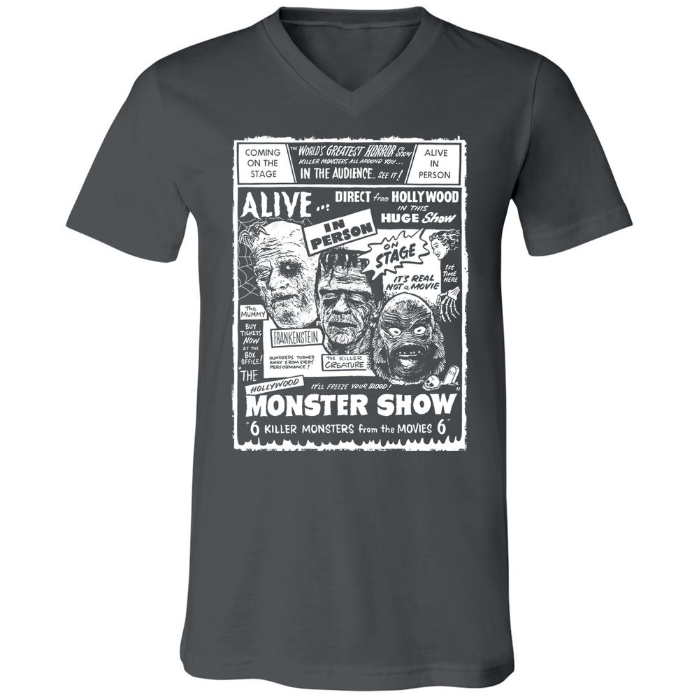 Unisex V-Neck T-Shirt - KCURS8MW - Asphalt - 12
