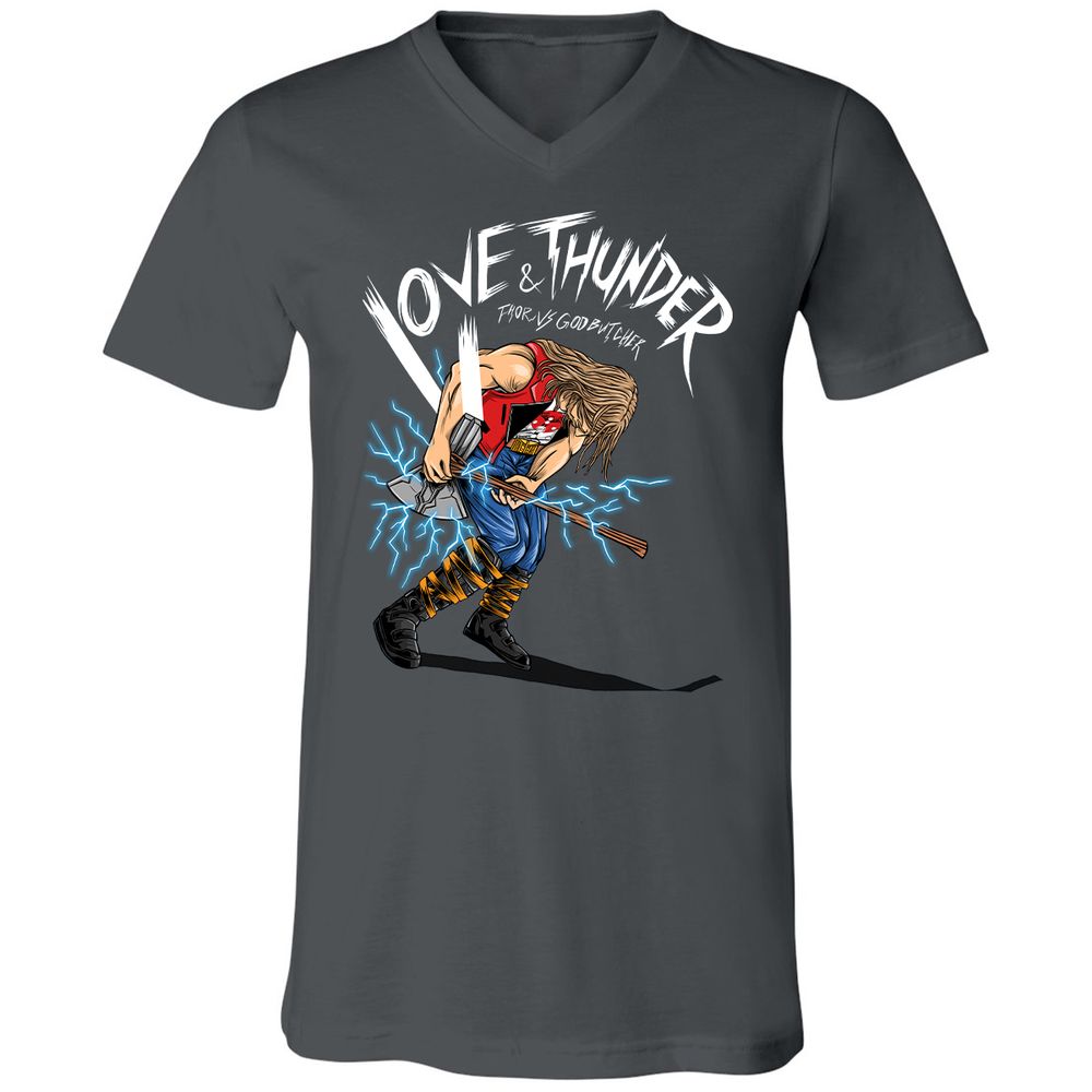 Unisex V-Neck T-Shirt - CT7SFC6G - Asphalt - 12