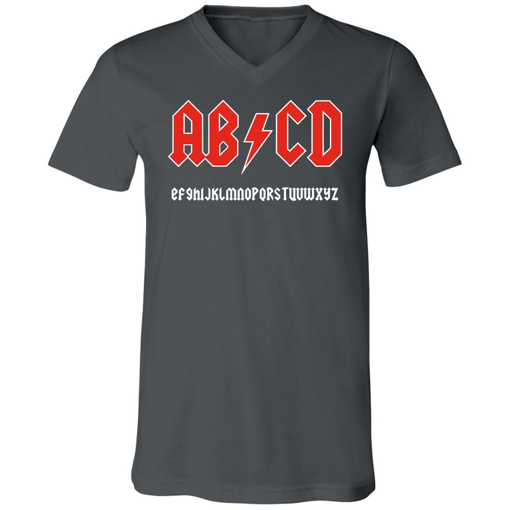 Unisex V-Neck T-Shirt - JTD8LHAL - Asphalt - 12