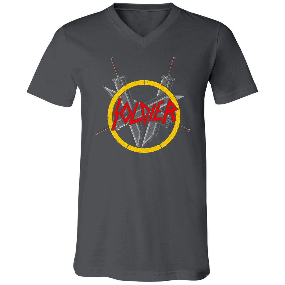 Unisex V-Neck T-Shirt - W4ZU91M4 - Asphalt - 12